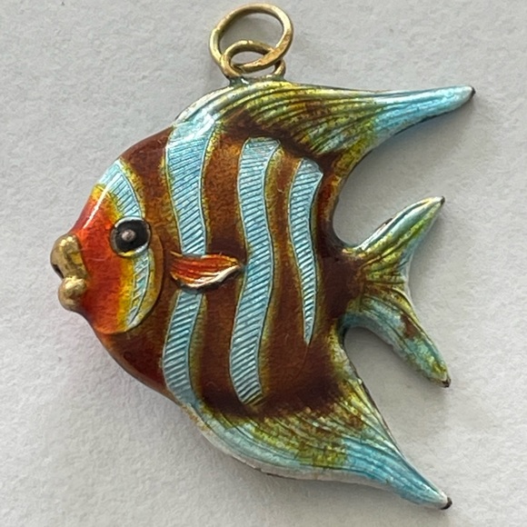 Vintage Enamel Fish Charm - Pendant - Picture 2 of 9